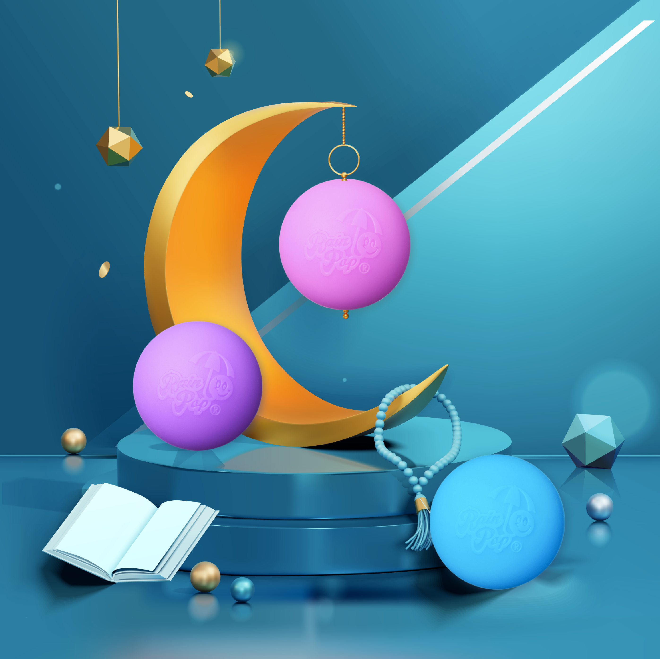 RainPop-Purple,Blue,Lavender 3色Set